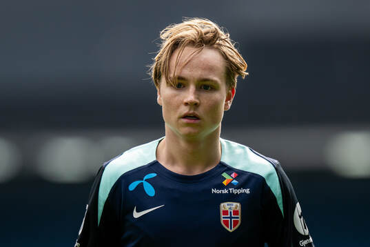 Andreas Schjelderup of the Norwegian national football team