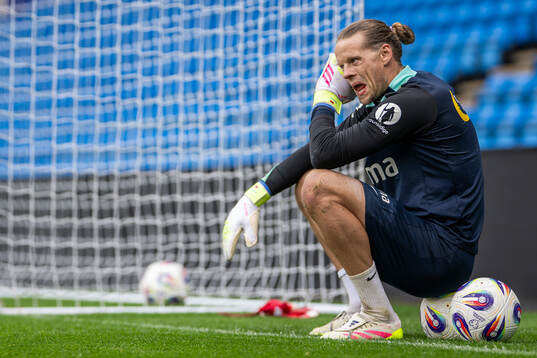 Goalkeeper Ørjan Håskjold Nyland of the Norwegian