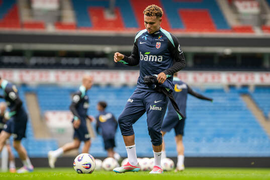 Antonio Nusa of the Norwegian national football team