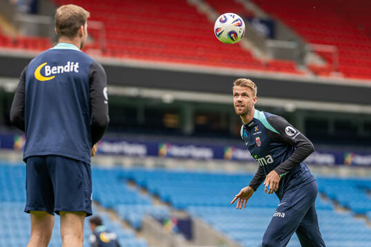 Kristoffer Ajer of the Norwegian national football team