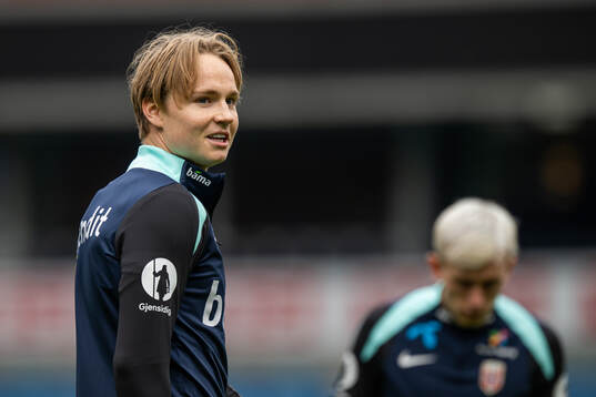 Andreas Schjelderup of the Norwegian national football team
