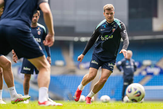Alexander Sørloth of the Norwegian national football team