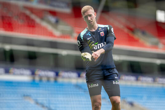 Goalkeeper Egil Selvik of the Norwegian national football