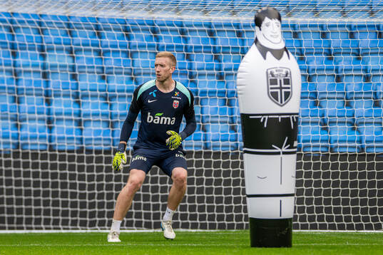 Goalkeeper Egil Selvik of the Norwegian national football