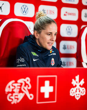 Head coach Gemma Grainger of the Norwegian women's national