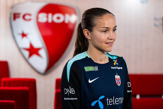 Guro Reiten of the Norwegian women's national football team