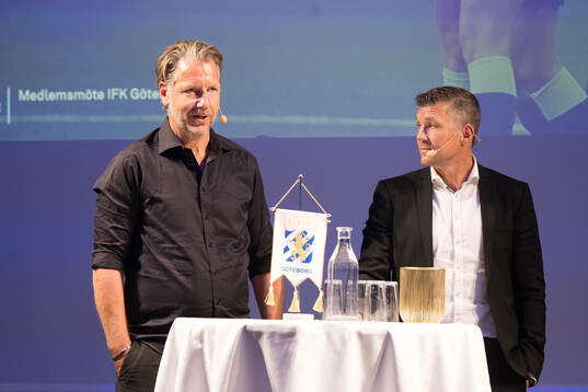 Fotbollschef Jesper Jansson och sportchef Hannes Stiller
