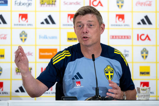 Head coach Jon Dahl Tomasson of the Swedish men's national