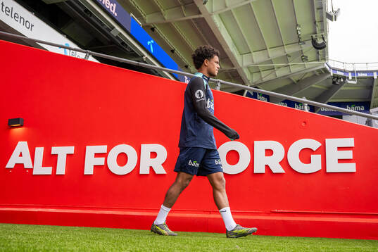 Oscar Bobb of the Norwegian national football team