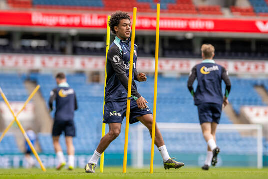 Oscar Bobb of the Norwegian national football team