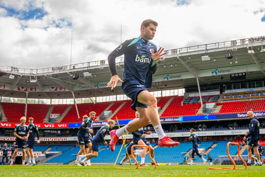 Alexander Sørloth of the Norwegian national football team