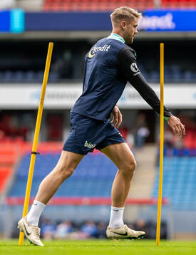 Kristoffer Ajer of the Norwegian national football team