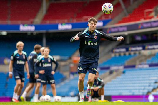 Jørgen Strand Larsen of the Norwegian national football