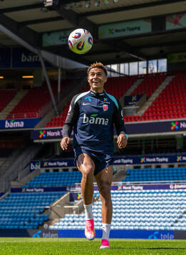 Antonio Nusa of the Norwegian national football team
