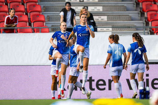 Ingrid Syrstad Engen of Norway warms up