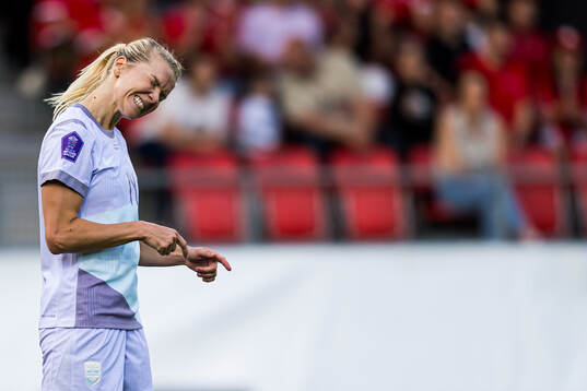 Ada Hegerberg of Norway reacts