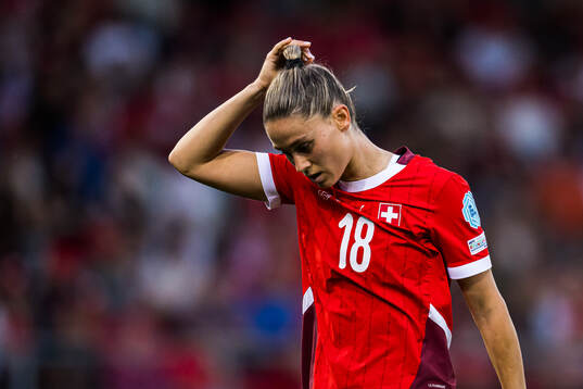 Viola Calligaris of Switzerland looks dejected