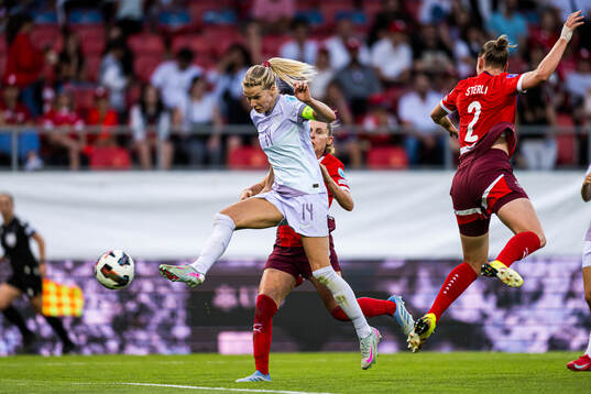 Ada Hegerberg of Norway missing a chance to score