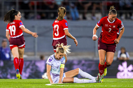 Ada Hegerberg of Norway reacts