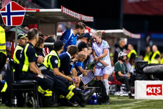 Thea Bjelde of Norway in pain