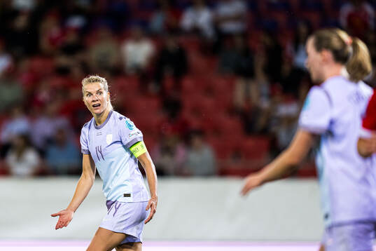 Ada Hegerberg of Norway reacts