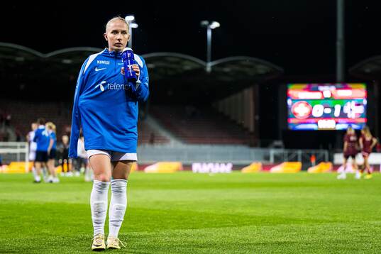 Thea Bjelde of Norway looks dejected