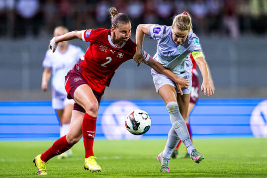 Julia Stierli of Switzerland and Ada Hegerberg of Norway