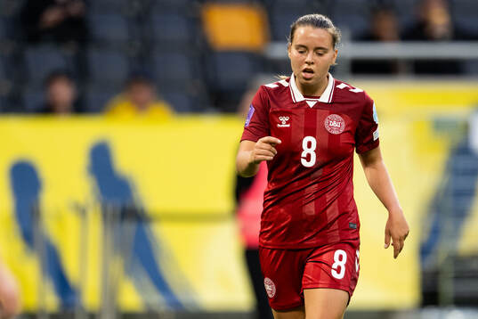 Emma Snerle of Denmark looks dejected
