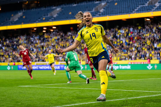 Johanna Rytting Kaneryd of Sweden celebrates