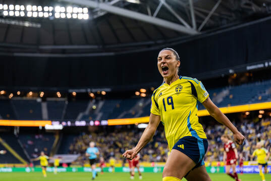 Johanna Rytting Kaneryd of Sweden celebrates