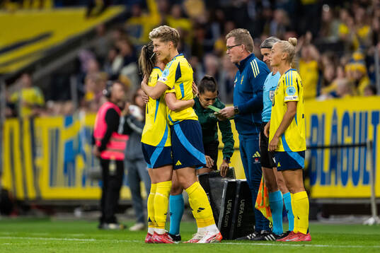 Kosovare Asllani is substituted off for Lina Hurtig of