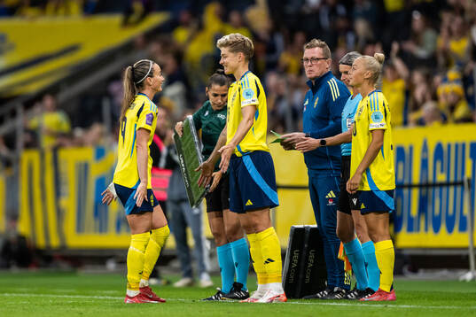 Kosovare Asllani is substituted off for Lina Hurtig of