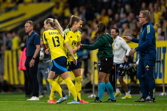 Nathalie Björn is substituted off for Amanda Ilestedt of