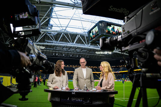 Lotta Schelin, Jonas Eriksson and Jane Björck in the SVT