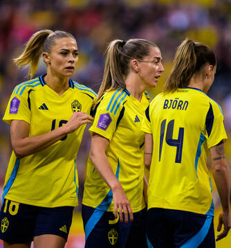Fridolina Rolfö, Linda Sembrant and Nathalie Björn of