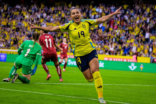 Johanna Rytting Kaneryd of Sweden celebrates