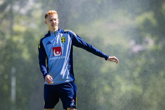 Hugo Larsson of the Swedish men's national football team