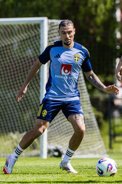 Jordan Larsson of the Swedish men's national football team
