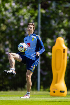 John Mellberg of the Swedish men's national football team