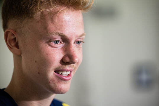 Hugo Larsson of the Swedish men's national football team in