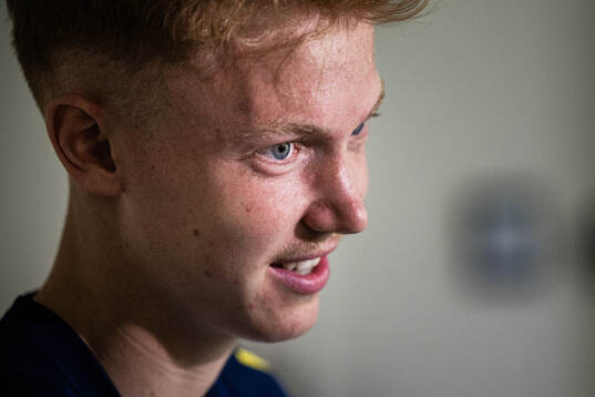 Hugo Larsson of the Swedish men's national football team in