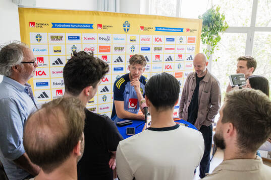 Anton Saletros of the Swedish men's national football team