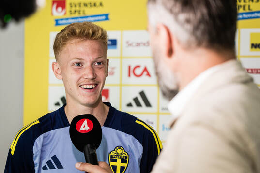 Hugo Larsson of the Swedish men's national football team in
