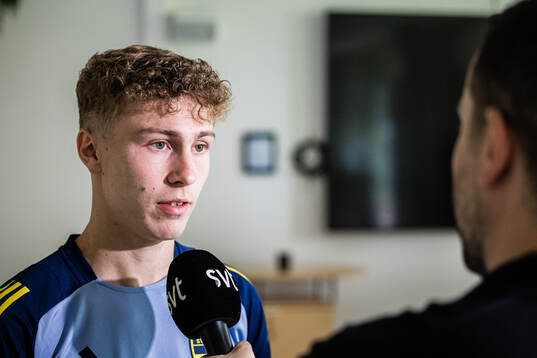 Hugo Bolin of the Swedish men's national football team in