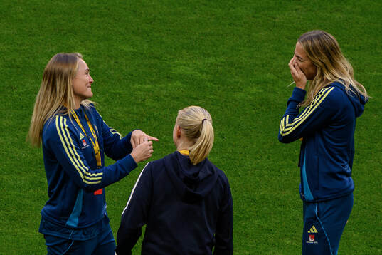 Magdalena Eriksson and Fridolina Rolfö of Sweden with