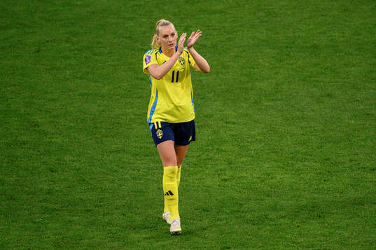 Stina Blackstenius of Sweden celebrates