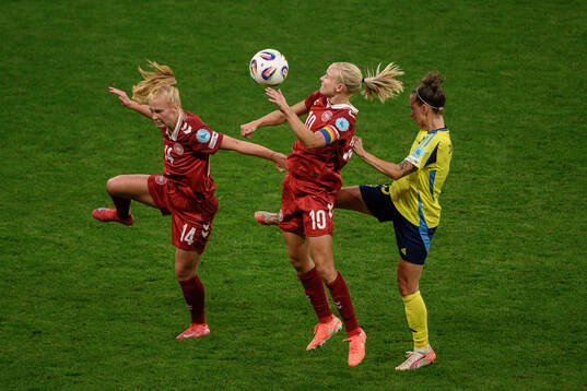 Julia Zigiotti Olme of Sweden against Sofie Bredgaard and