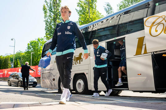Andreas Schjelderup of the Norwegian national football team