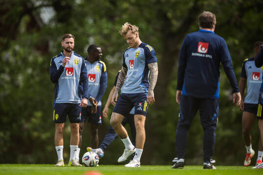 Victor Eriksson of the Swedish national football team at a