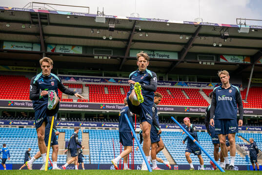Martin Ødegaard and Sander Berge of the Norwegian national